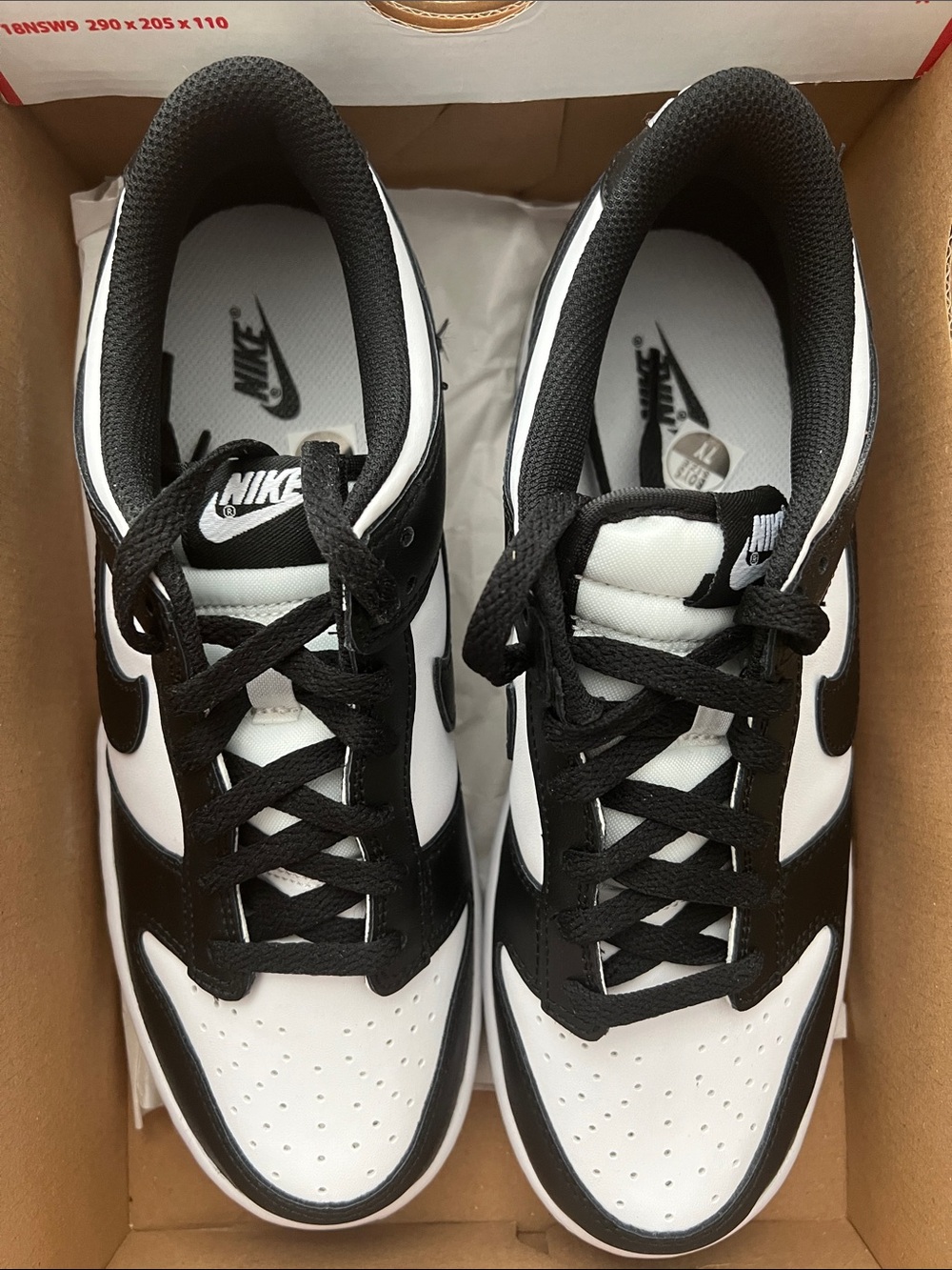 Nike Boys Black and White Low-Top Sneakers - Classic Swoosh